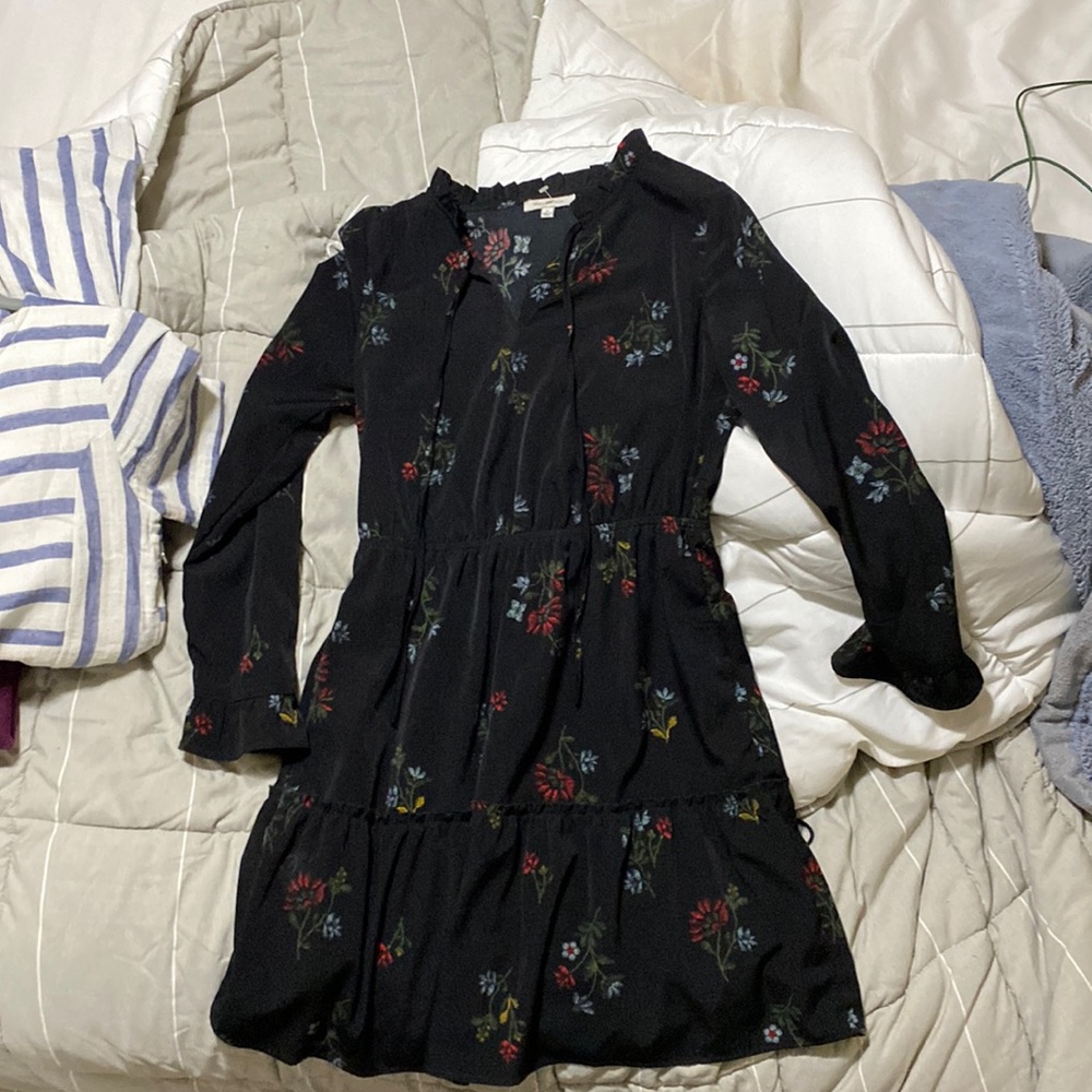 black floral dress